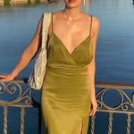 ZARA Dress satin effect corset satin effect midi wedding party coctail Photo 1