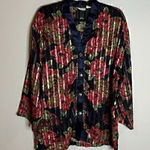 Victoria's Secret  Gold Label floral jacquard button down sleep top Photo 0