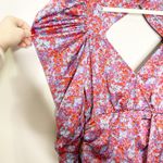 For Love & Lemons  Charlie Floral Ruched Puff Sleeve Dress Blossom XS NEW Photo 5