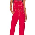 Free People We The Free Ziggy Denim Overalls Heart Eyes Red XS Photo 0