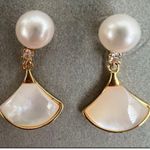 925 Silver Stud AAAA Natural Freshwater Cultured White Pearl Earrings Photo 2