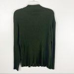 Soft Surroundings  Green Ribbed Long Sleeve Full Front Zipper Jacket, Size Large Photo 1