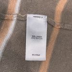 J. Jill Cardigan Sweater Linen Rayon Blend Womens Medium Open Front Tan Stripe‎ Brown Photo 8