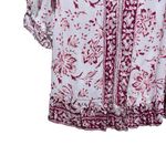Lucky Brand Floral Boho Peasant Top White Red Pink Women’s Size Small Photo 1