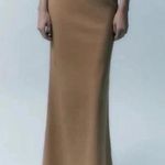 ZARA  Tan Ribbed Textured Maxi Tube Skirt Women’s Size M Medium NWT Photo 1