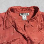 Okief & Okief Coral Floral Silk Blend Button Photo 5