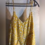 Maeve Anthropologie  Yellow White Patterned wide leg Jumper maxi 8 resort wear Photo 1