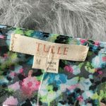 Tulle Womens Blouse Size Medium‎ Floral Sheer Green Pink Blue Oversized NEW Photo 3
