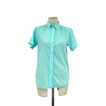 J.Crew  Classic-Fit Short-Sleeve Lightweight Cotton Poplin Shirt Blue‎ Size 0 Photo 0