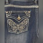 Revolt Vintage Embroidered Butterfly Beaded Blue Jean Bootcut Size 10 Y2K Photo 7