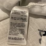 Chico's Chico’s Linen Sleeveless AMAZING Black Letters White Tunic Top Size LARGE Photo 4