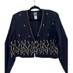 American Vintage Vintage 80s black gold embroidered blazer size 14 Photo 1