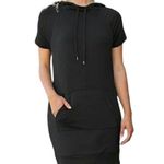 Athleta Coaster Short Sleeve Hood Sweatshirt Dress - large tall Photo 1