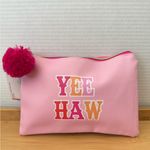 The Paper Studio Yee Haw Pink Makeup Cosmetic Travel Bag Clutch Western Cowgirl Photo 6