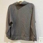 Magaschoni  Woman 1X Pullover Sweatshirt Olive Green Quarter Zip‎ Mock Neck Photo 6