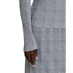 Hugo Boss Boss Womens Emata Black Plaid Mesh Sheer See Through Mock Neck Shirt Sz‎ S NWT Photo 4