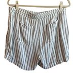 Old Navy Women Shorts XL Striped Linen Blend Adjustable Waist Pockets Beachy Photo 2