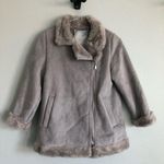 ZARA Girl Faux Suede Fur Double Face Moto Jacket. Size 11/12Girl. Size XSWomen Photo 2