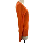 Sundance  Henley Cotton Rabbit Hair‎ Sweater Orange Size Small Photo 4