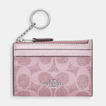 Coach NWT Mini Skinny Id Case In Signature Canvas CCS50 Pink Rose Photo 0