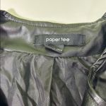 Peper Tee black Faux Leather Vest with Gold Accents. Size L Photo 1