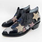 Chiara Ferragni Ankle Boot Star Patches Black Leather 35 Size undefined Photo 0