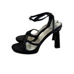Bebe 90'S VINTAGE BLACK STRAPPY HEELS SANDALS SZ. 7.5-8 MADE IN SPAIN. Photo 5
