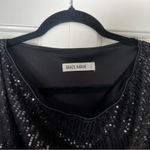 Grace Karin Grace Karen Short Sleeve Top Blouse Black Sequin Size Large Drapey Neck Photo 1