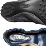 Tod's Tod’s Women’s Dee Laccetto Ballet Flat size 38.5 Blue Textured Leather Photo 8