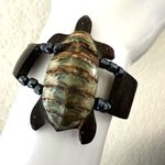 coconut shell turtle bracelet Brown Photo 1