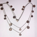 Daisy Fuentes  Bronze Tone Boho Dangling Hammered Pendants Boho Necklace Photo 0