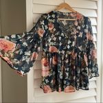 Show Me Your Mumu Floral lace up Top Photo 1