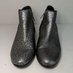 Sam Edelman Petty Ankle Boots Chelsea Bootie Zip Metallic Silver Leather 8.5 Photo 3