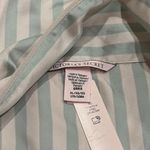 Victoria's Secret NEW  Light Pink and Green Striped Button Satin Pajama Shirt XL Photo 5