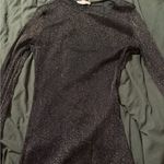 mesh sparkly long sleeve lettuce trim top Size M Photo 0