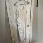 Floerns Plus Size Satin Spaghetti Strap Cowl Neck Wrap Dressββββββ White Photo 6