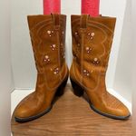 Seychelles Anthropologie Floral Embroidered Western Leather Cowgirl Boots -8 Photo 0