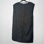 Line and Dot  black and white pinstripe drop waist dress size large Photo 5