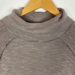 Free People We The Free Turtleneck Split Back Taupe Top Size Medium Photo 5
