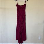House Of CB House‎ of CB 'Gabbi' Wine Front Ruffle Maxi Dres NWOT size L Photo 9