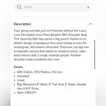 Lulus NWOT pearl embellished ivory off white shoulder handbag flap bag Photo 4