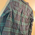 Old Navy  Green and Blue Long Sleeve Button Down Shirt Plaid SZ M Collared Y2K Photo 5
