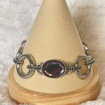 Lia Sophia Signed Toggle Bracelet – Abalone & Purple 7.5” Photo 1