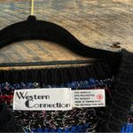 Western Connection Multi Color Eyelash‎ Sweater Size Small Black Photo 7