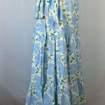 Who What Wear  - Ivory & Blue Floral Boho Chic Partial Wrap Maxi Skirt - Size XS Photo 3