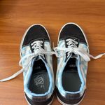 Vans  Old‎ Skool Lace Up Sneaker Blue White Black Checkerboard Suede Toe Skate W8 Photo 7