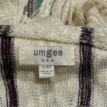 Umgee  Purple & Teal Stripe Maxi Boho Flowy Cardigan Vest Coastal Festival S/M Photo 4