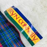 VINTAGE 90s Blue Red Plaid Midi Skirt Deadstock Holiday Christmas Size 8 New Photo 5