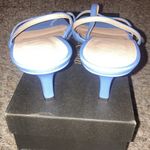 J.Crew Blue Leather Cross Toe Strap Sandals Made in Italy - Brand New Size 9.5 Photo 4