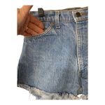 Levi's  Women's 28 Orange Tab Jean Shorts Distressed Light Wash Denim Raw Hem Mom Photo 1